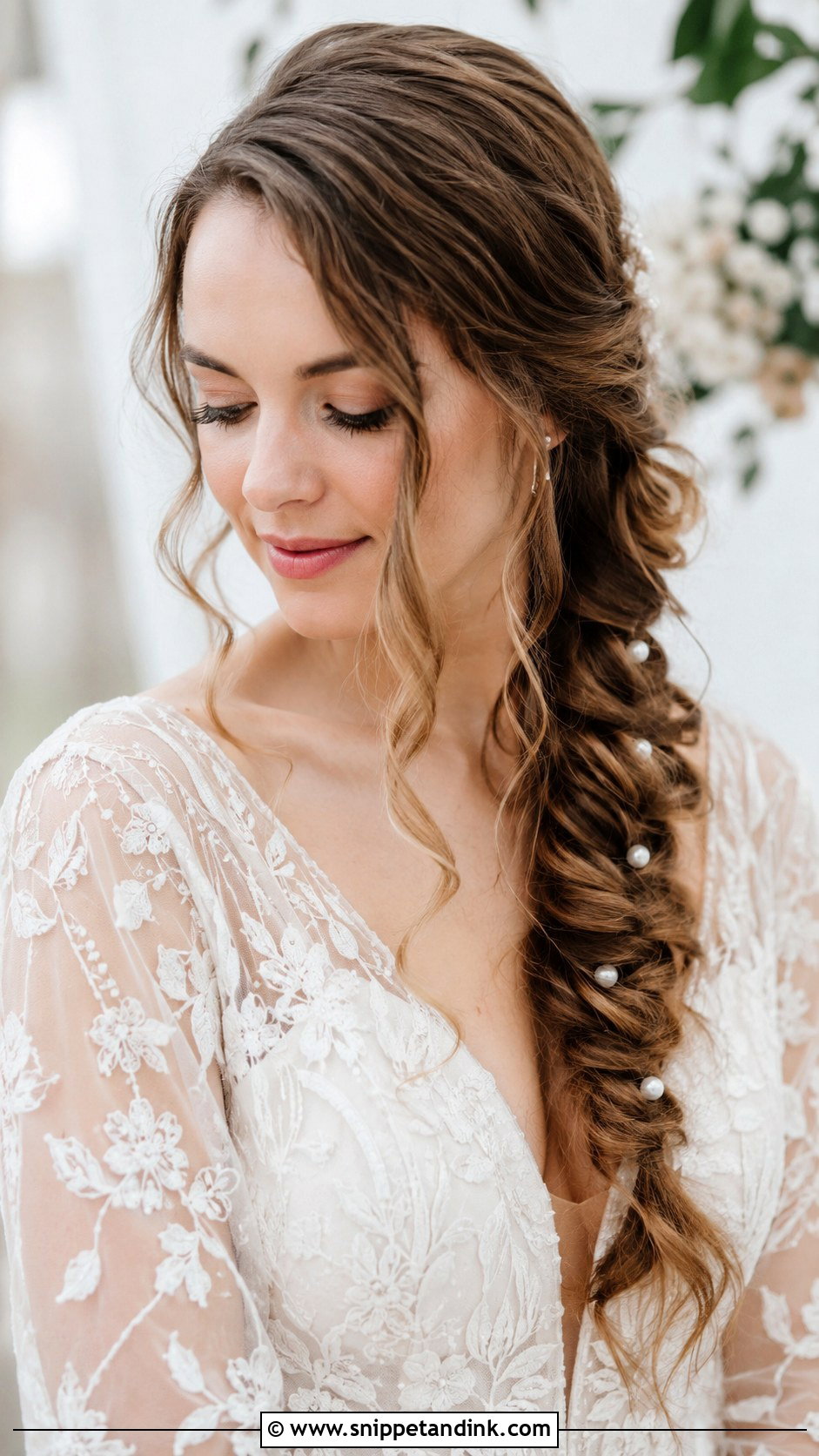 Side Swept Braid - Snippet and Ink - 20 Braid Hairstyle for Weddings Ideas