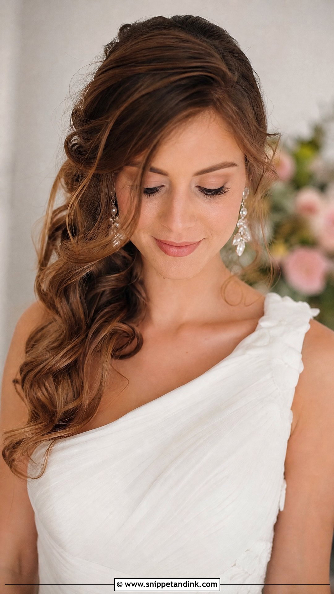 Side Swept Bridal Hairstyle - Snippet and Ink - 20 Hairstyles for the Bride