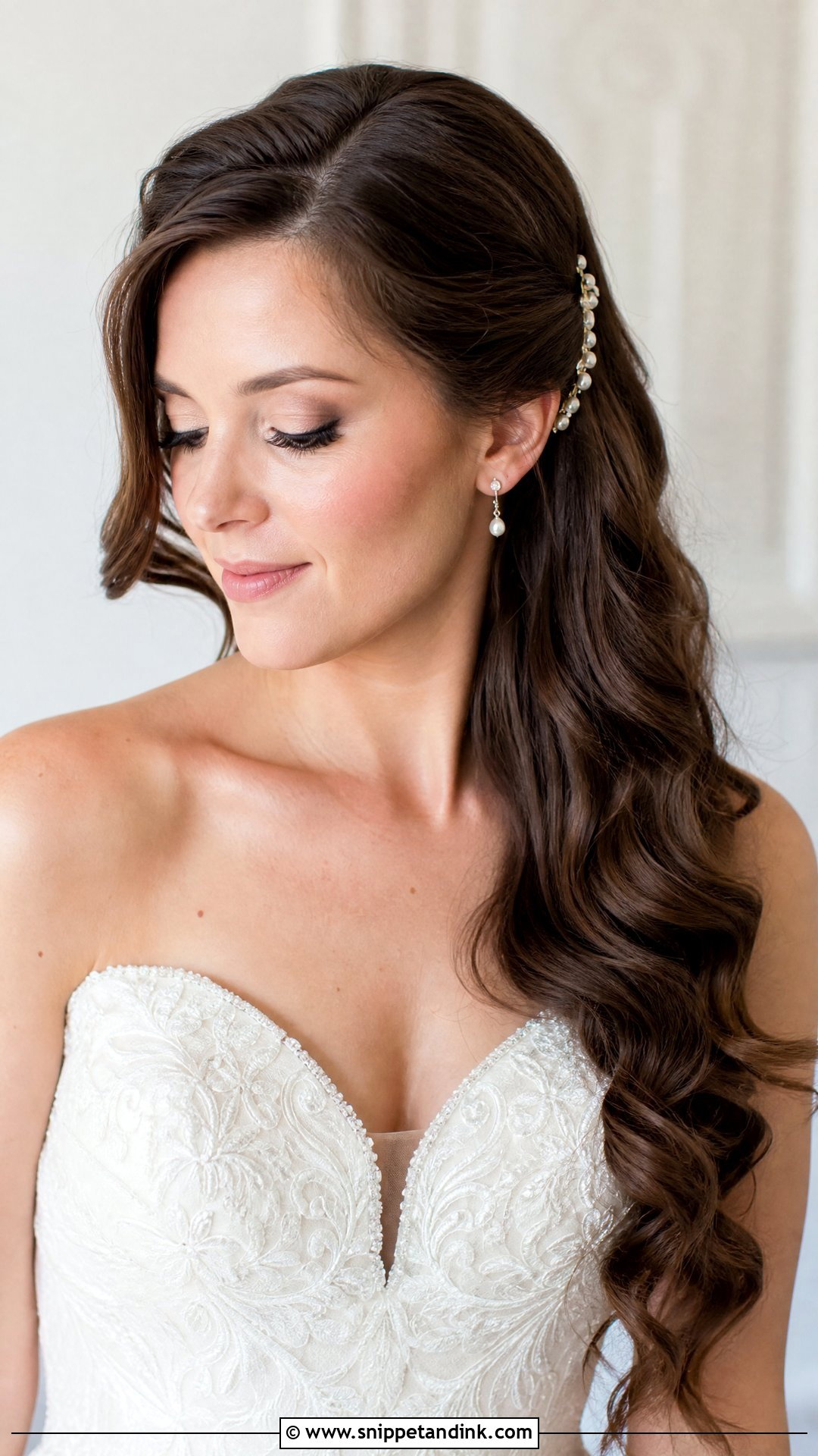 Side Swept Bridal Hairstyle For Long Face - Snippet and Ink - 15 Bridal Hairstyle for Long Face Ideas