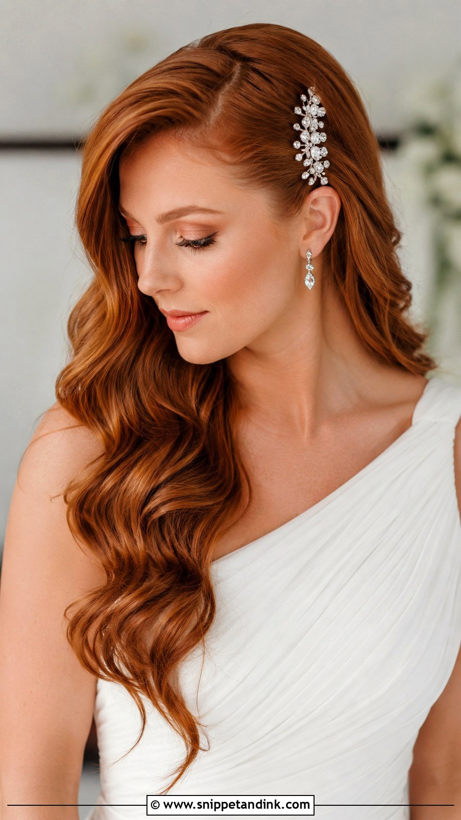 Side Swept Bridal Hairstyle - Snippet and Ink - 15 Hair Styles for a Bride