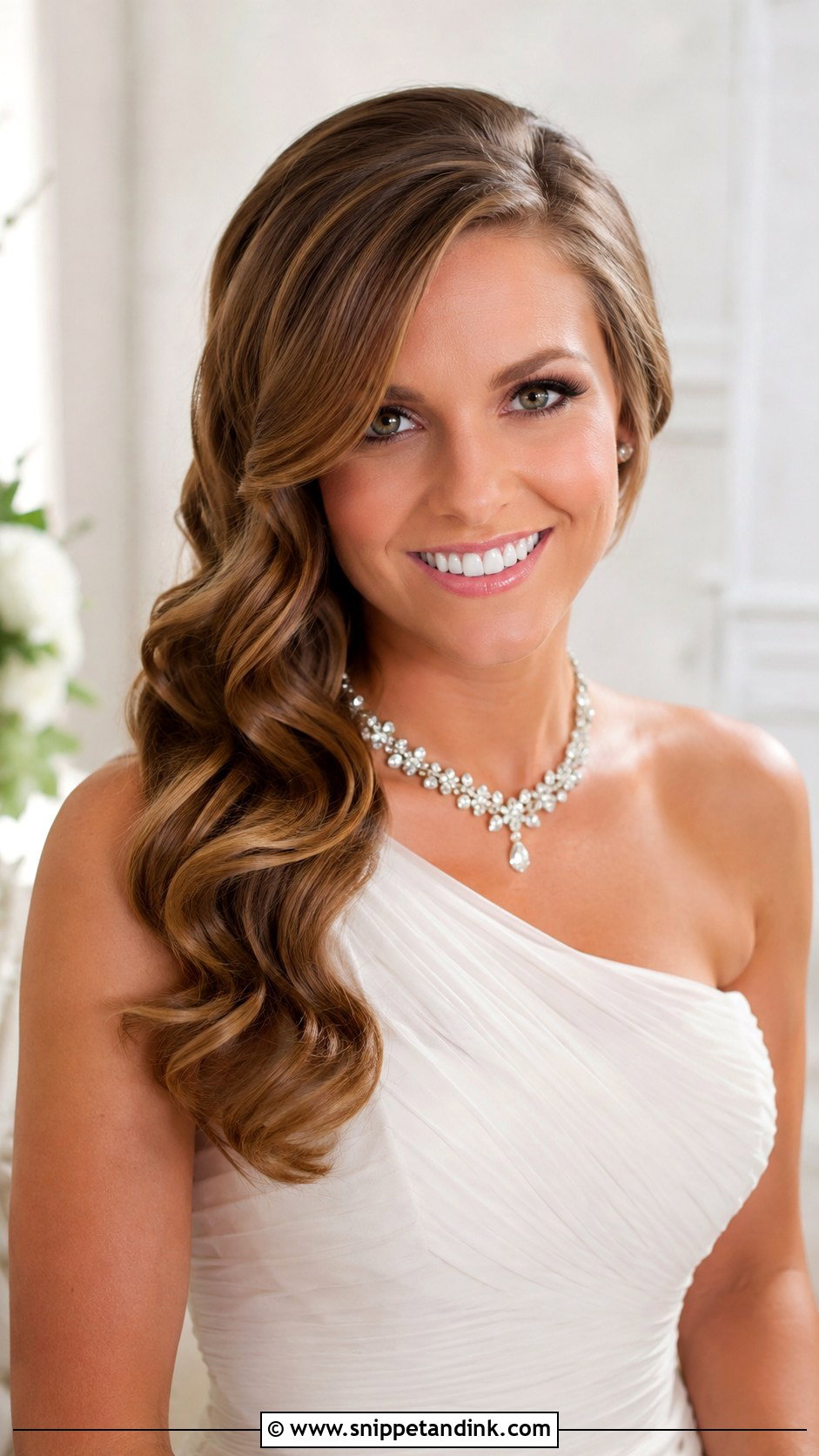 Side Swept Bridal Waves - Snippet and Ink - 20 Bridal Hair Waves