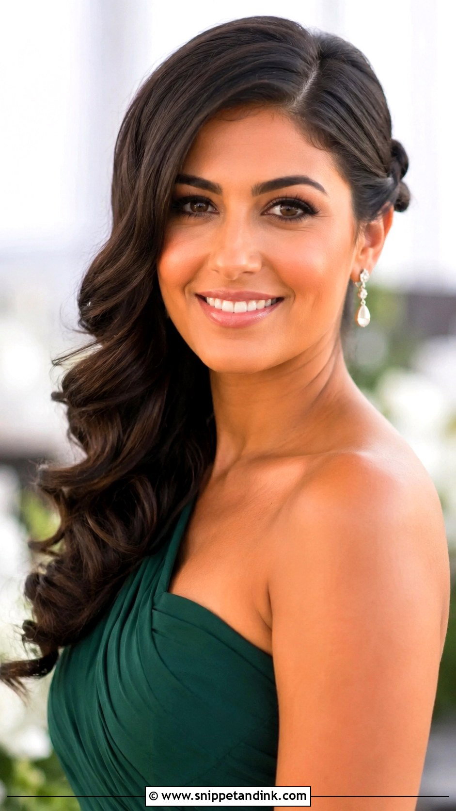 Side Swept Bridesmaid Hair - Snippet and Ink - 35 Bridesmaid Hair Ideas