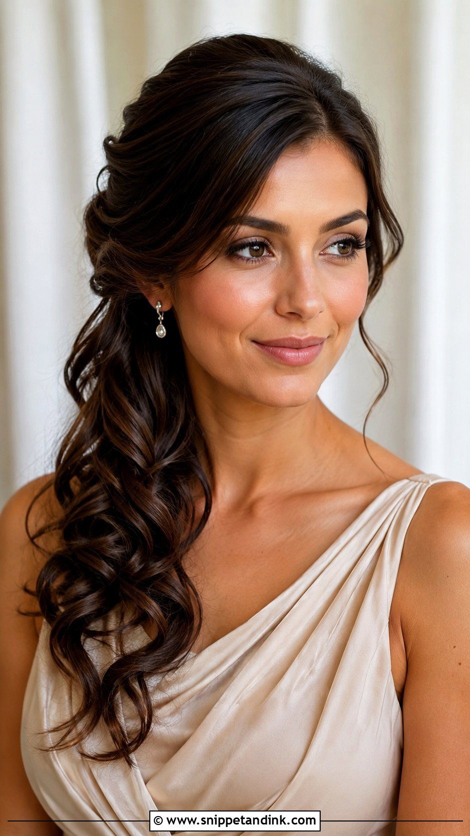 Side Swept Bridesmaid Hairstyle For Fine Hair - Snippet and Ink - 20 Bridesmaid Hairstyles for Fine Hair