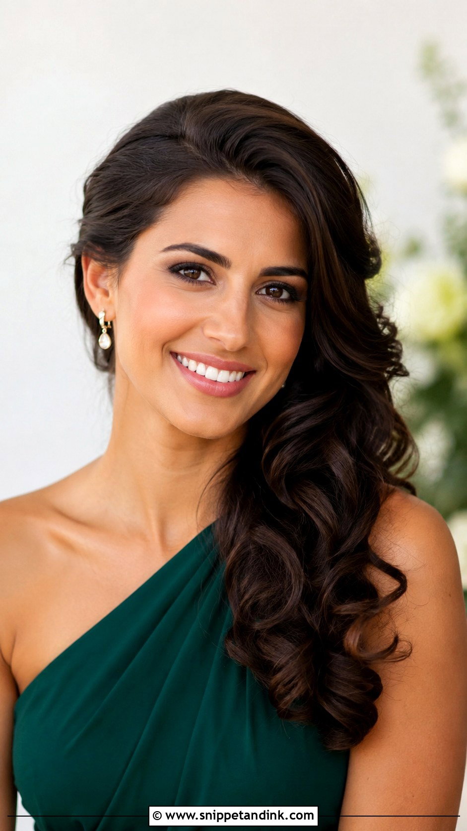Side Swept Bridesmaid Hairstyle For Medium Hair - Snippet and Ink - 30 Bridesmaid Hairstyles Medium Length