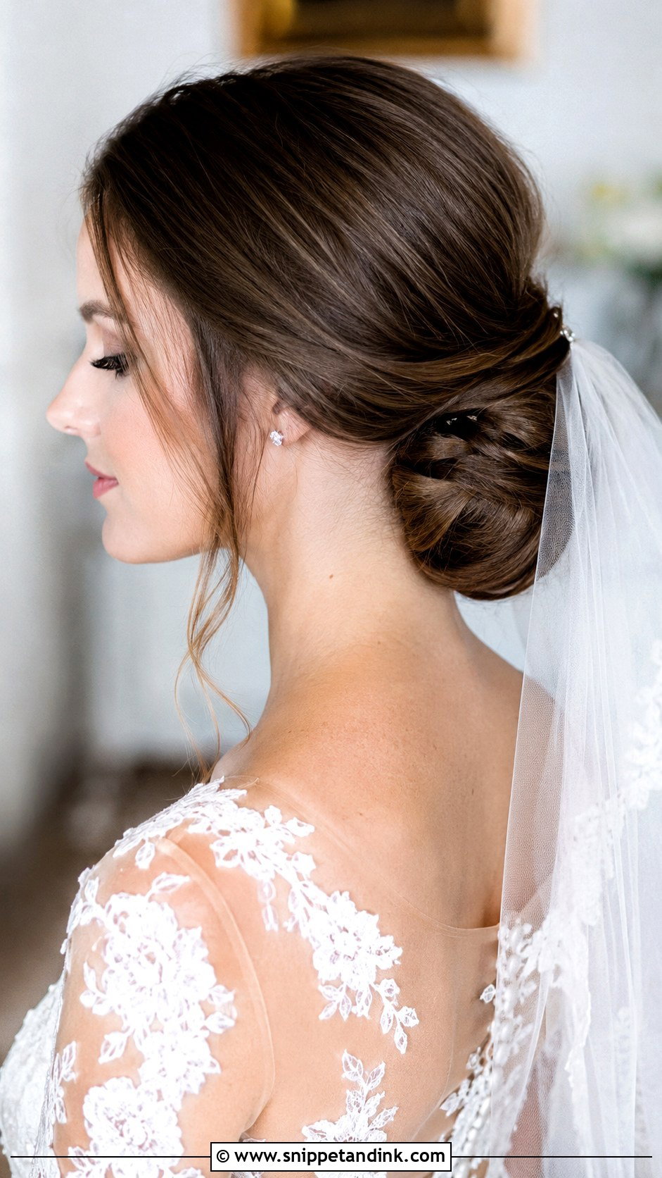 Side Swept Chignon - Snippet and Ink - 30 One Sided Wedding Hairstyle Ideas