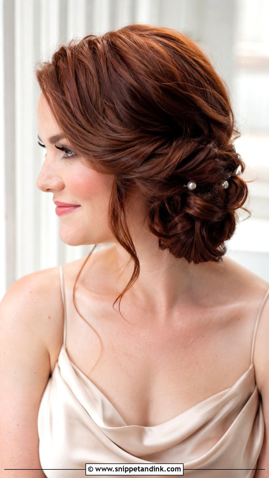 Side Swept Chignon Bridesmaid Hair - Snippet and Ink - 20 Bridesmaid Hair Side Swept Ideas
