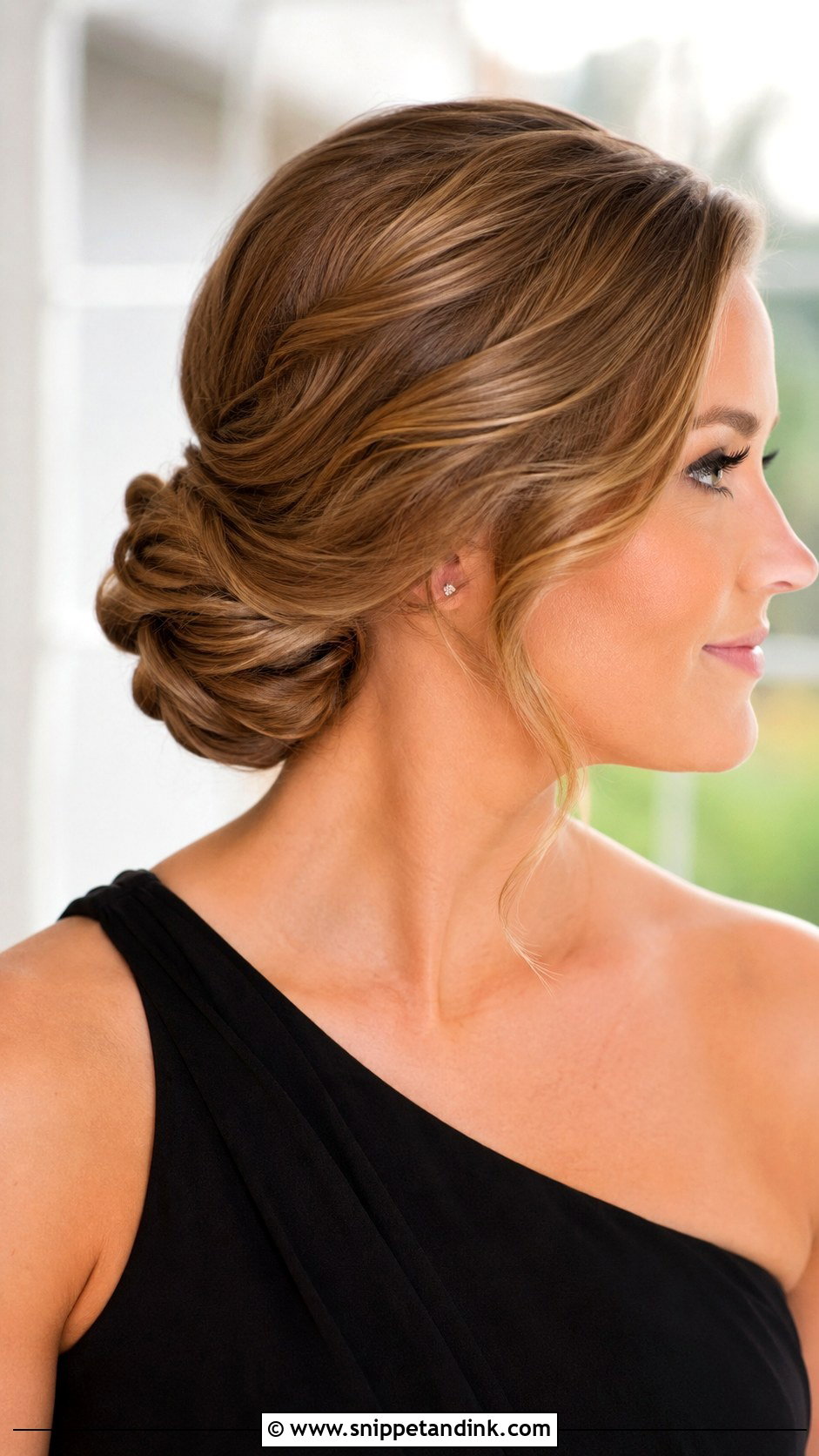 Side Swept Chignon Bridesmaid Hairstyle - Snippet and Ink - 20 Bridesmaid Hairstyles Side Swept