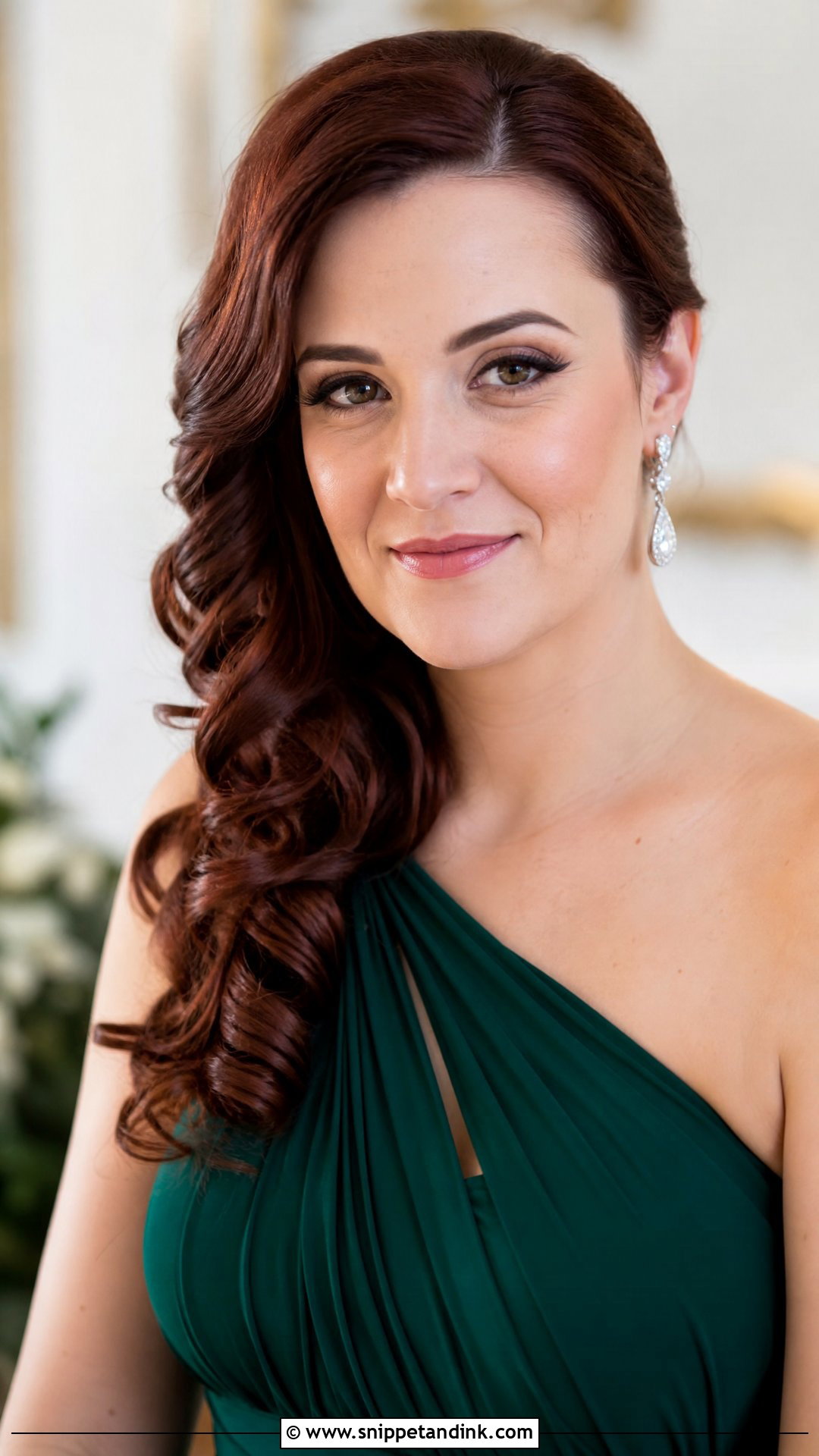 Side Swept Curls - Snippet and Ink - 20 Bride Made Hairstyles