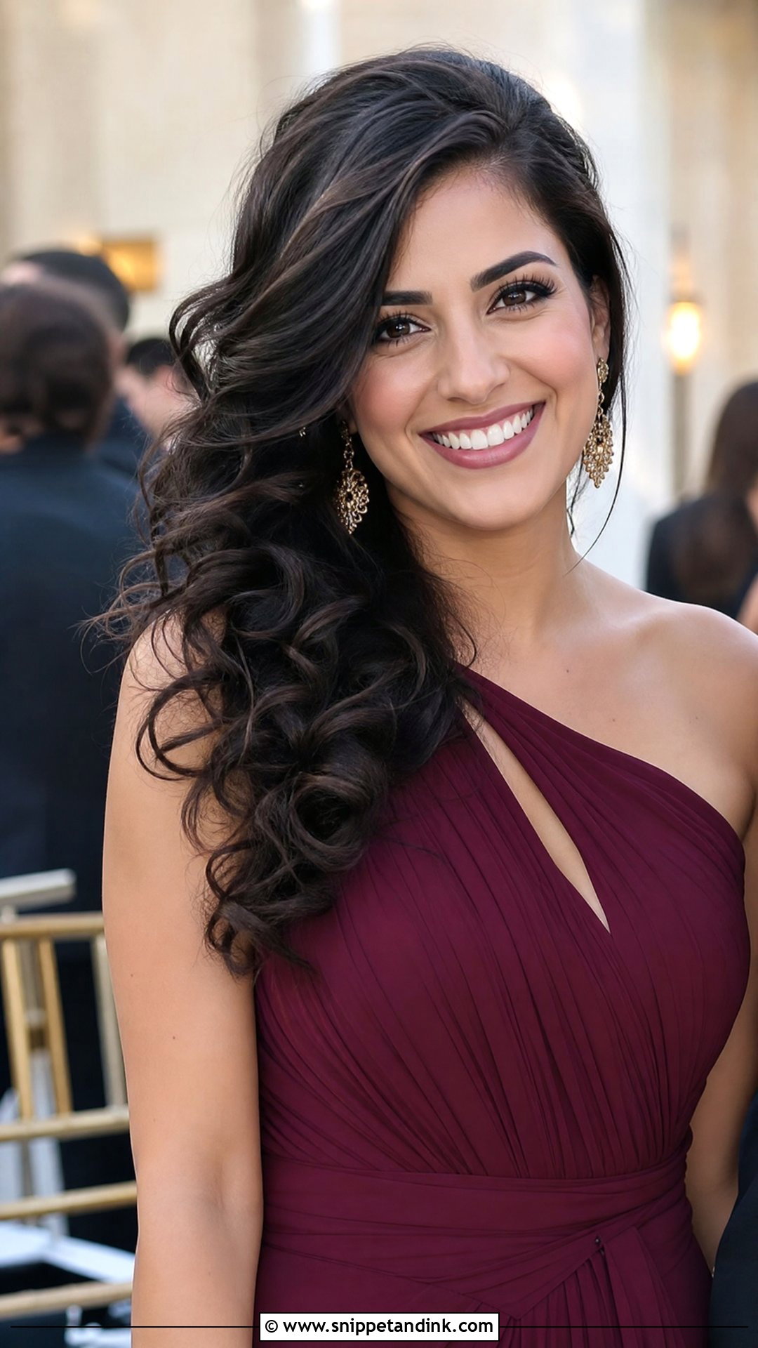 Side Swept Curls - Snippet and Ink - 30 Elegant Hairstyles for Wedding Guest