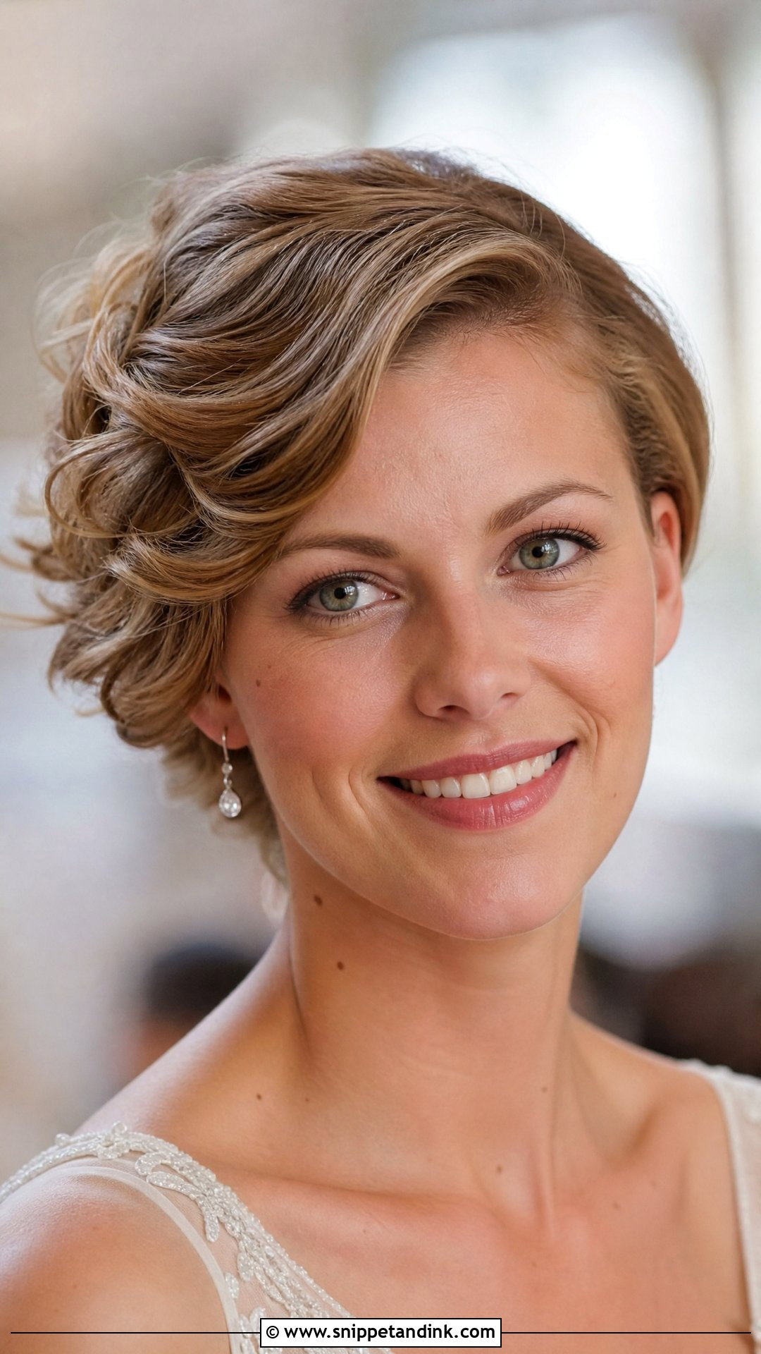 Side Swept Curls - Snippet and Ink - 20 Easy Wedding Guest Hairstyles Short Hair