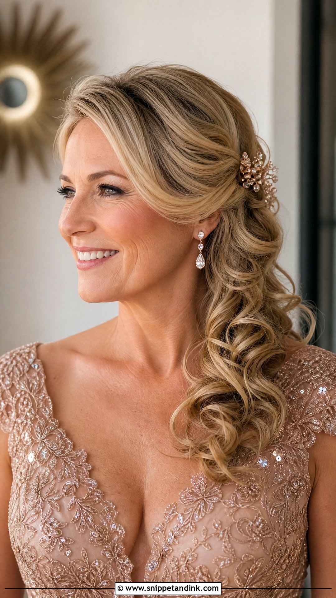 Side Swept Curls - Snippet and Ink - 20 Hairstyle for Mother of the Bride Ideas