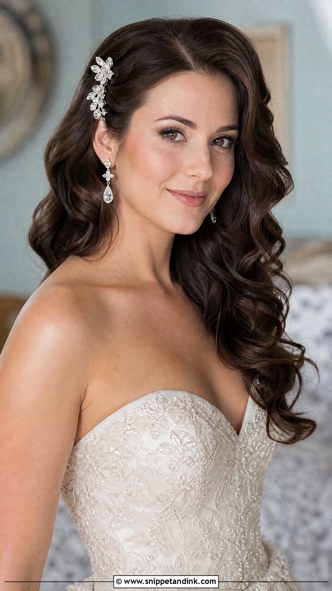 Side Swept Curls - Snippet and Ink - 20 Medium Wedding Hairstyles