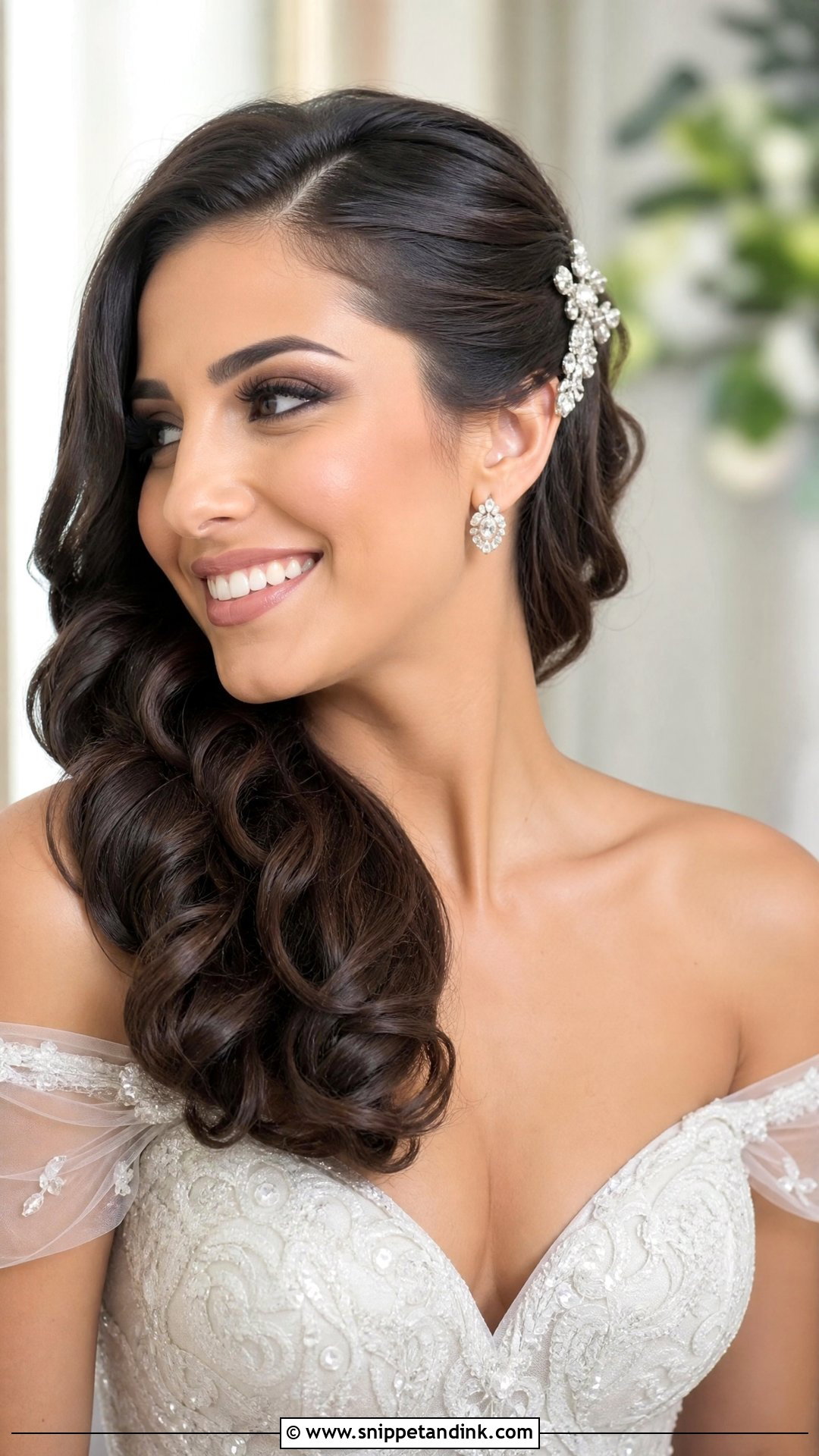 Side Swept Curls - Snippet and Ink - 20 Wedding Hairstyles Shoulder Length Hair