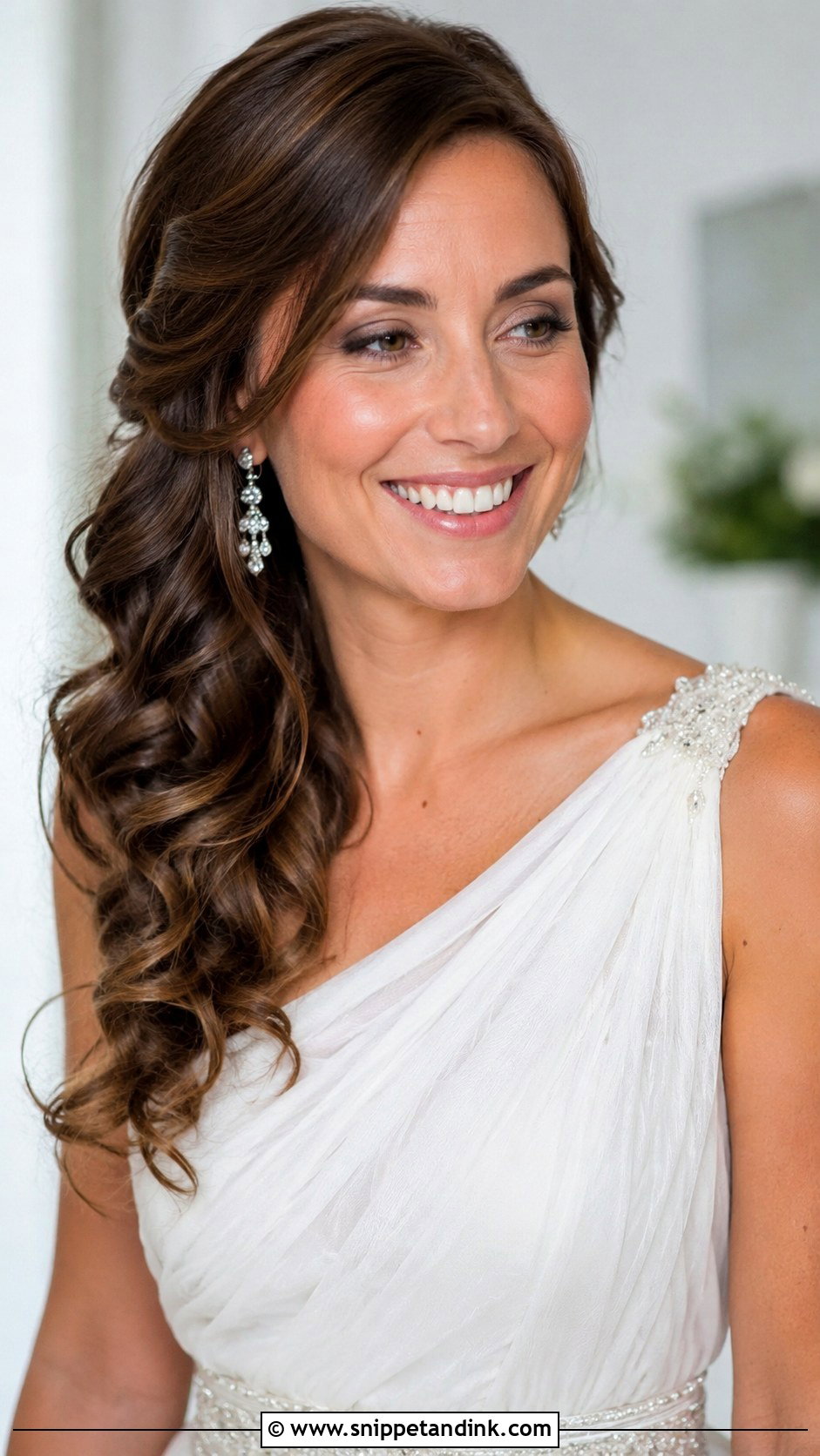 Side Swept Curls - Snippet and Ink - 25 French Bride Hairstyles