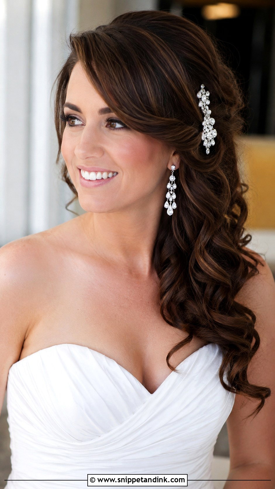 Side Swept Curls - Snippet and Ink - 20 Bride Hair Down Curls