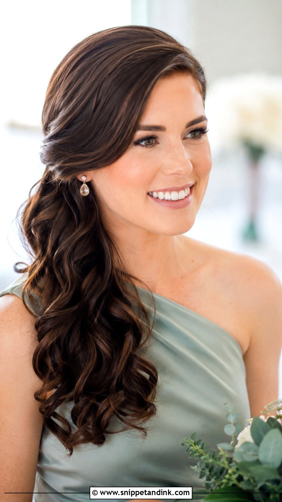 Side Swept Curls Bridesmaid Hair - Snippet and Ink - 20 Bridesmaid Hair Side Swept Ideas