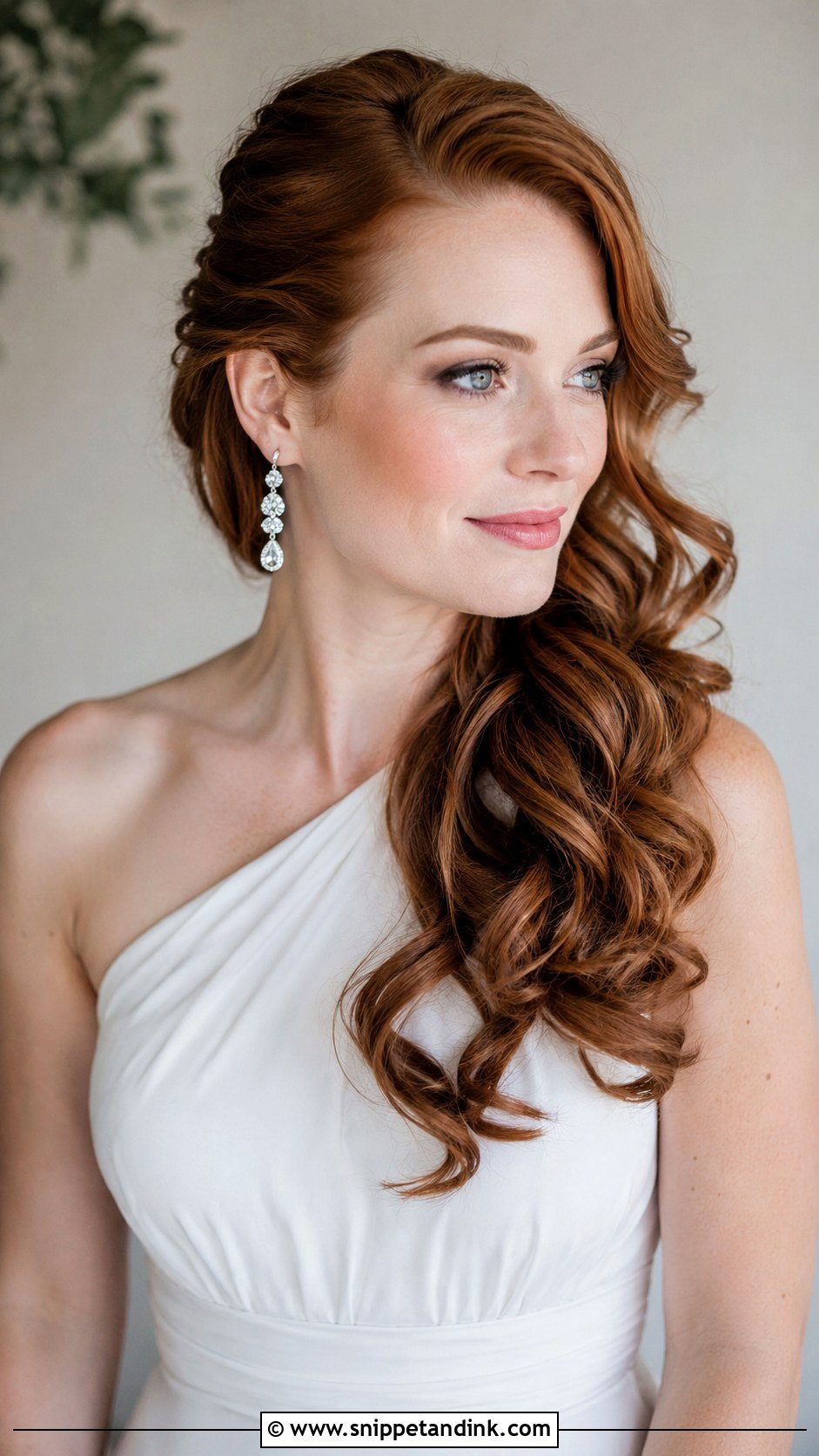 Side Swept Curls Civil Wedding Hairstyle - Snippet and Ink - 25 Civil Wedding Hairstyle Ideas