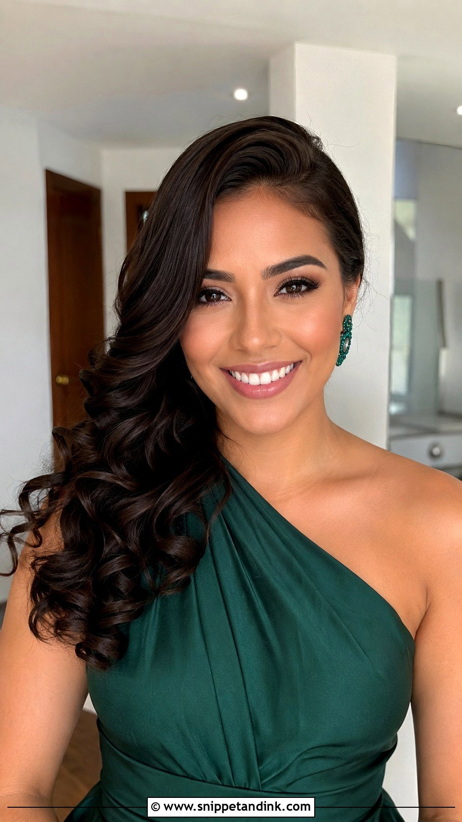 Side Swept Curls For Wedding Guest - Snippet and Ink - 20 Hair Inspiration Wedding Guest Ideas