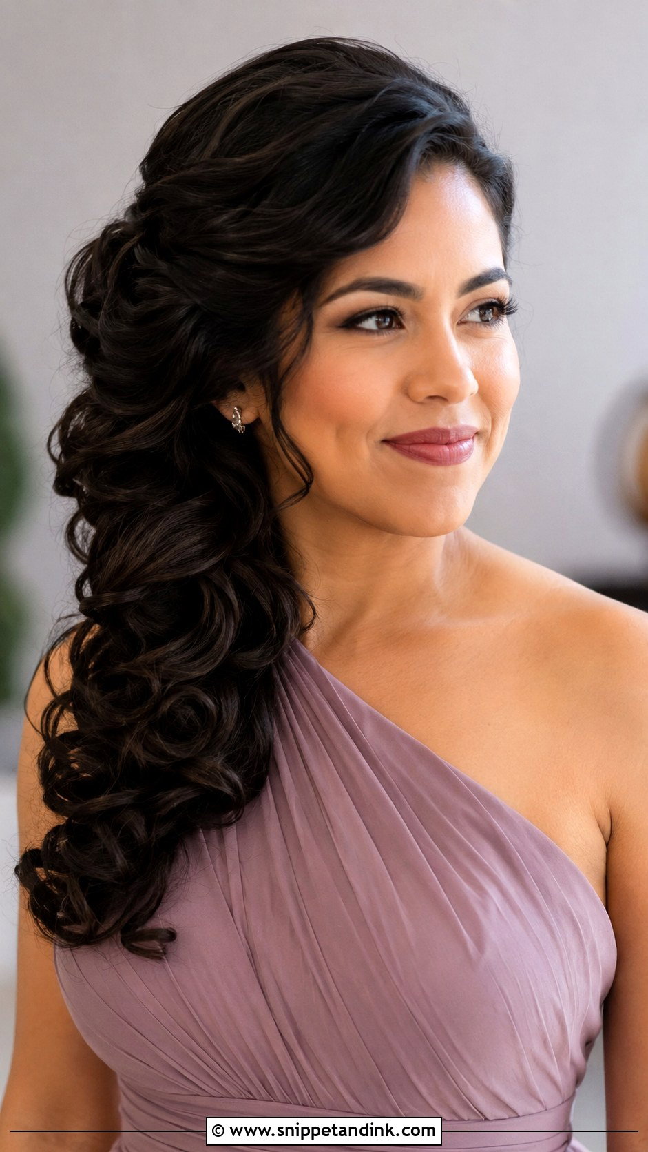 Side Swept Curls For Wedding - Snippet and Ink - 15 Sister of the Bride Hairdo Ideas