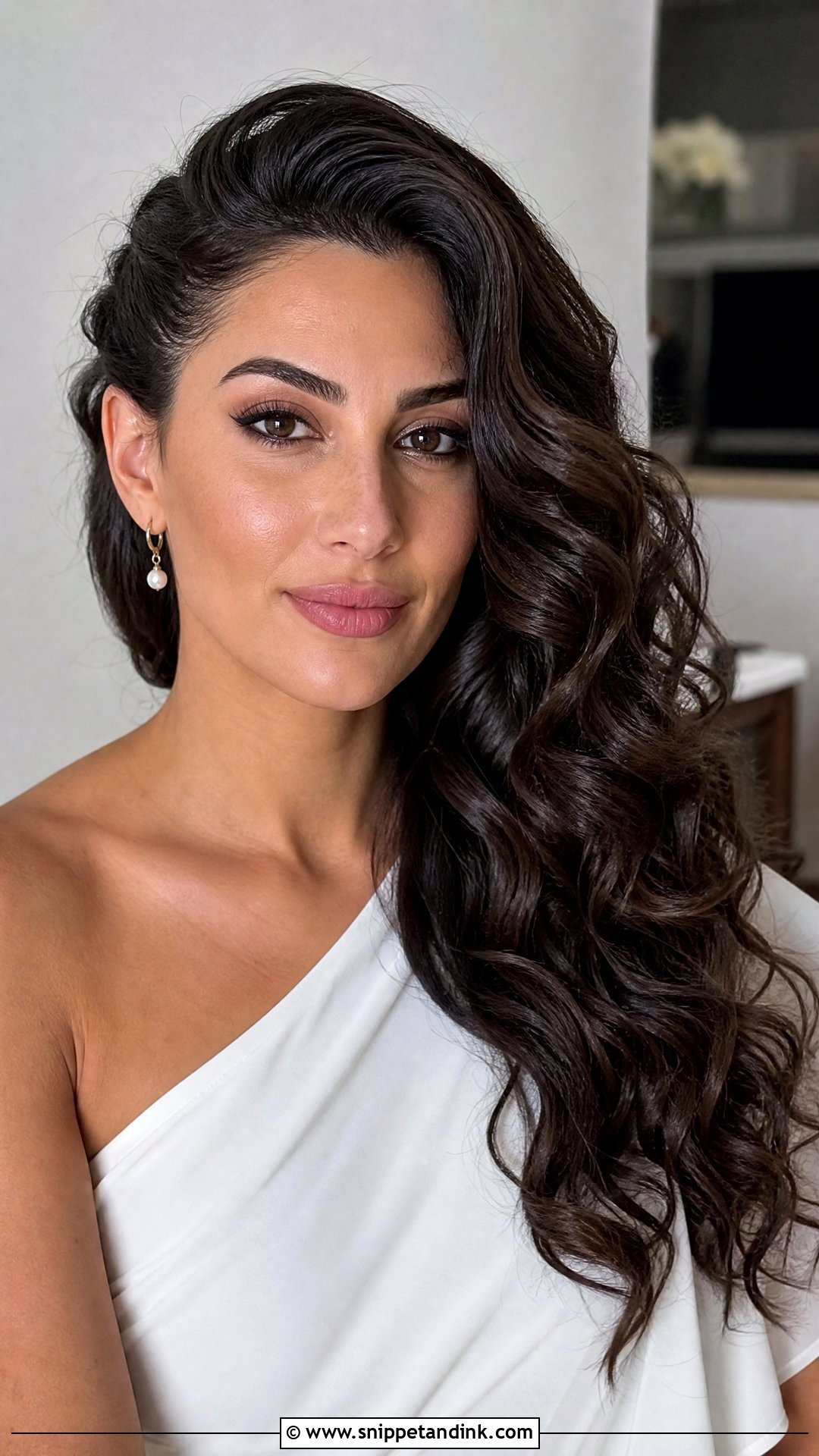 Side Swept Curls Hairstyle - Snippet and Ink - 20 Non Bridal Hairstyles