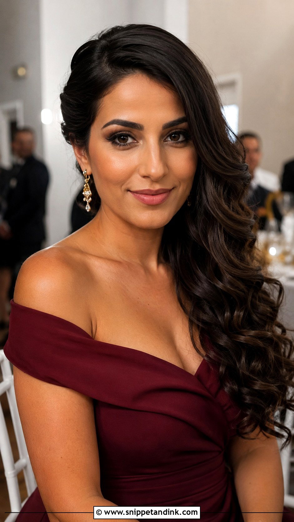 Side Swept Curls Wedding Guest Hair - Snippet and Ink - 20 Easy Wedding Guest Hairstyles Long Hair