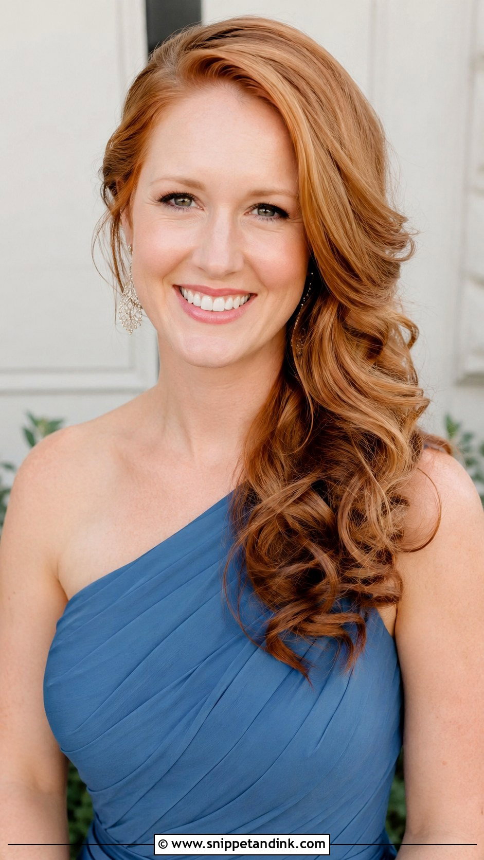 Side Swept Curls Wedding Guest Hair - Snippet and Ink - 20 Hairstyles Ideas for Wedding Guest