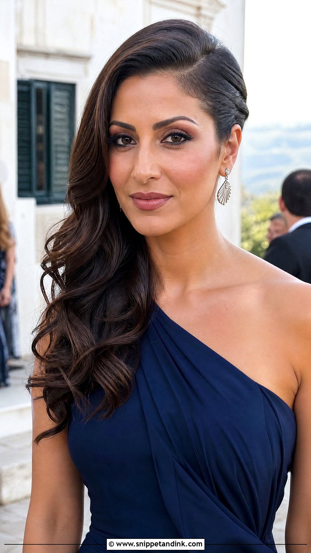 Side Swept Curls Wedding Guest Hair - Snippet and Ink - 15 Easy Hair Do for Wedding Guest Ideas