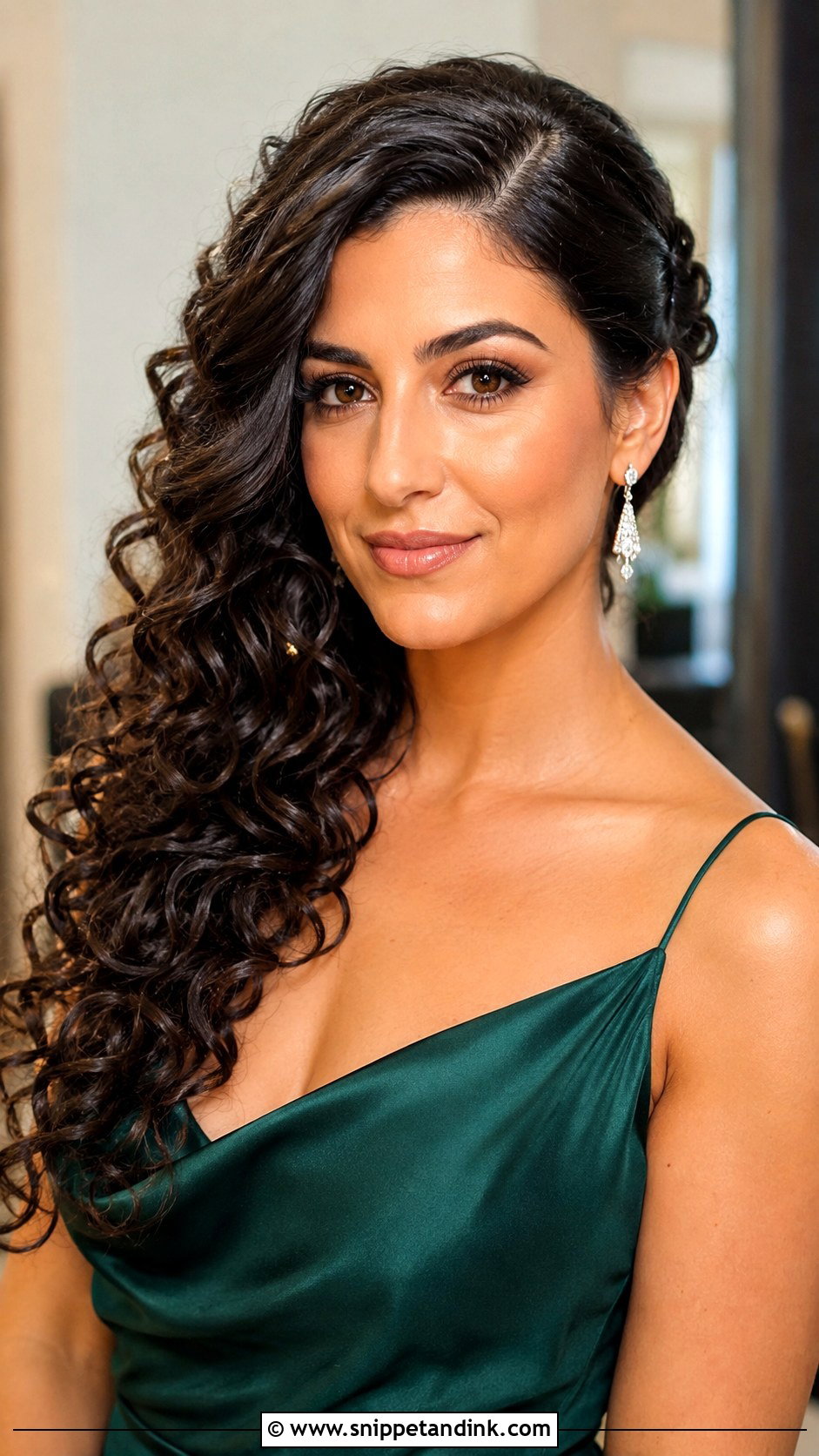Side Swept Curls Wedding Guest Hairstyle - Snippet and Ink - 15 Hairstyle Ideas Wedding Guest