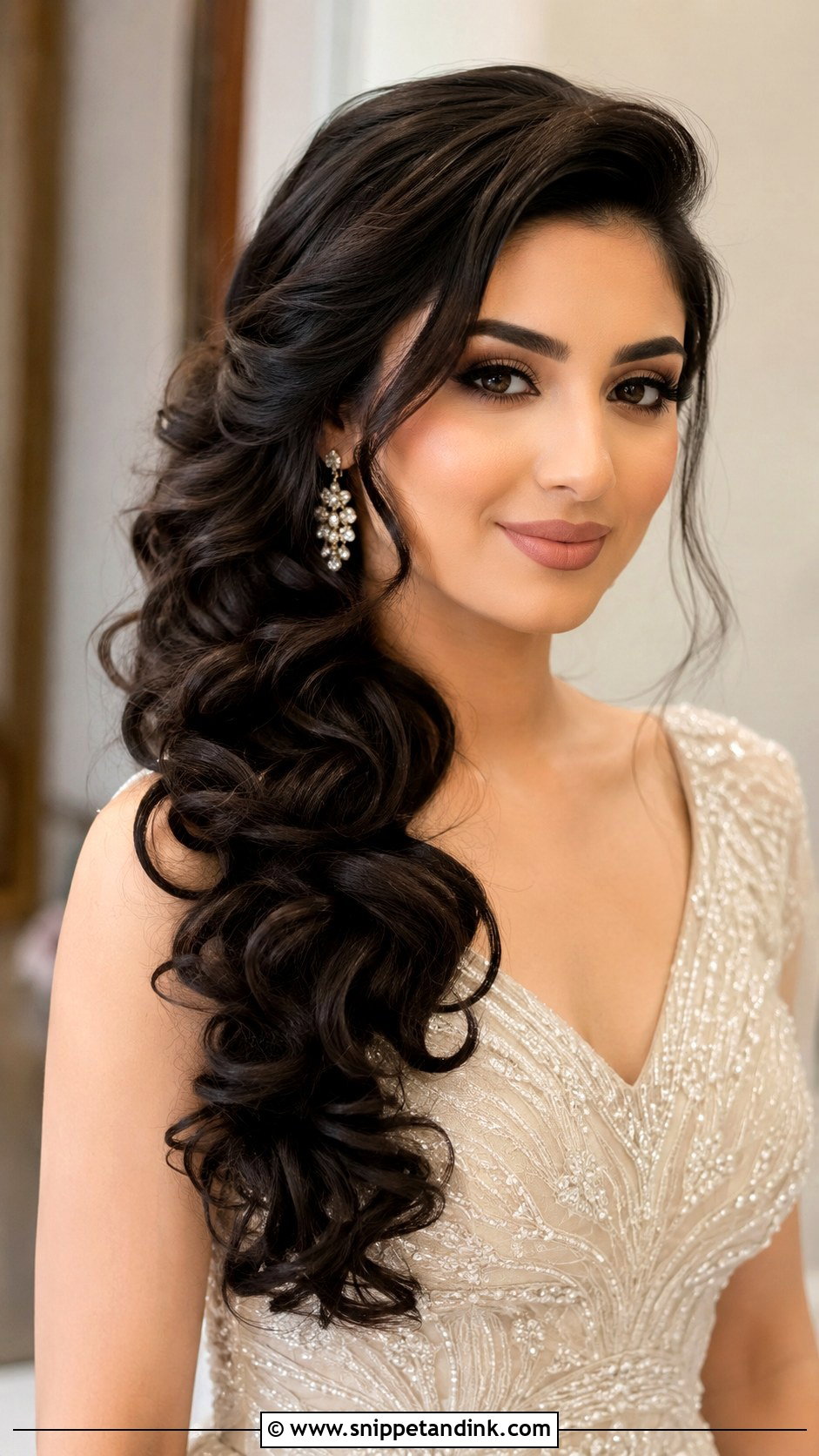 Side Swept Curls Wedding Hairstyle - Snippet and Ink - 15 Stylish Hairstyles for Wedding