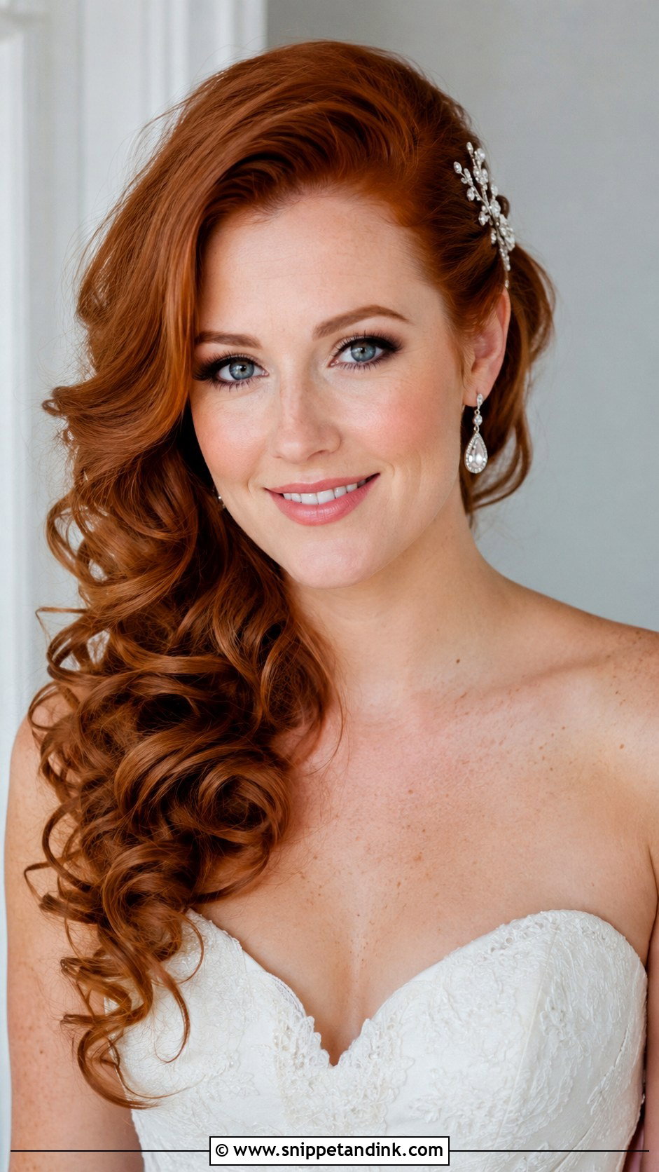 Side Swept Curls Wedding Hairstyle - Snippet and Ink - 20 Beautiful Hairstyles for Wedding