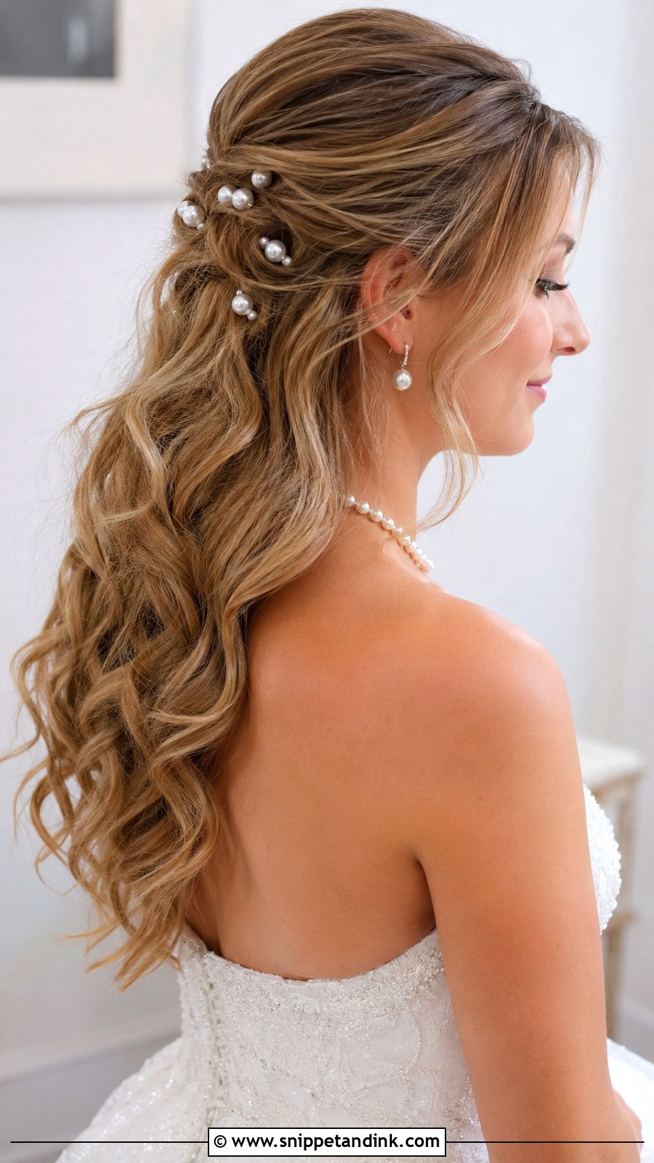 Side Swept Curls Wedding Hairstyle - Snippet and Ink - 20 Wedding Hairdos for Long Hair