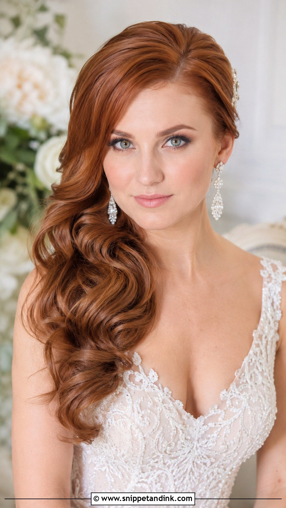Side Swept Curls Wedding Hairstyle - Snippet and Ink - 25 Hairstyle for Women Wedding Ideas