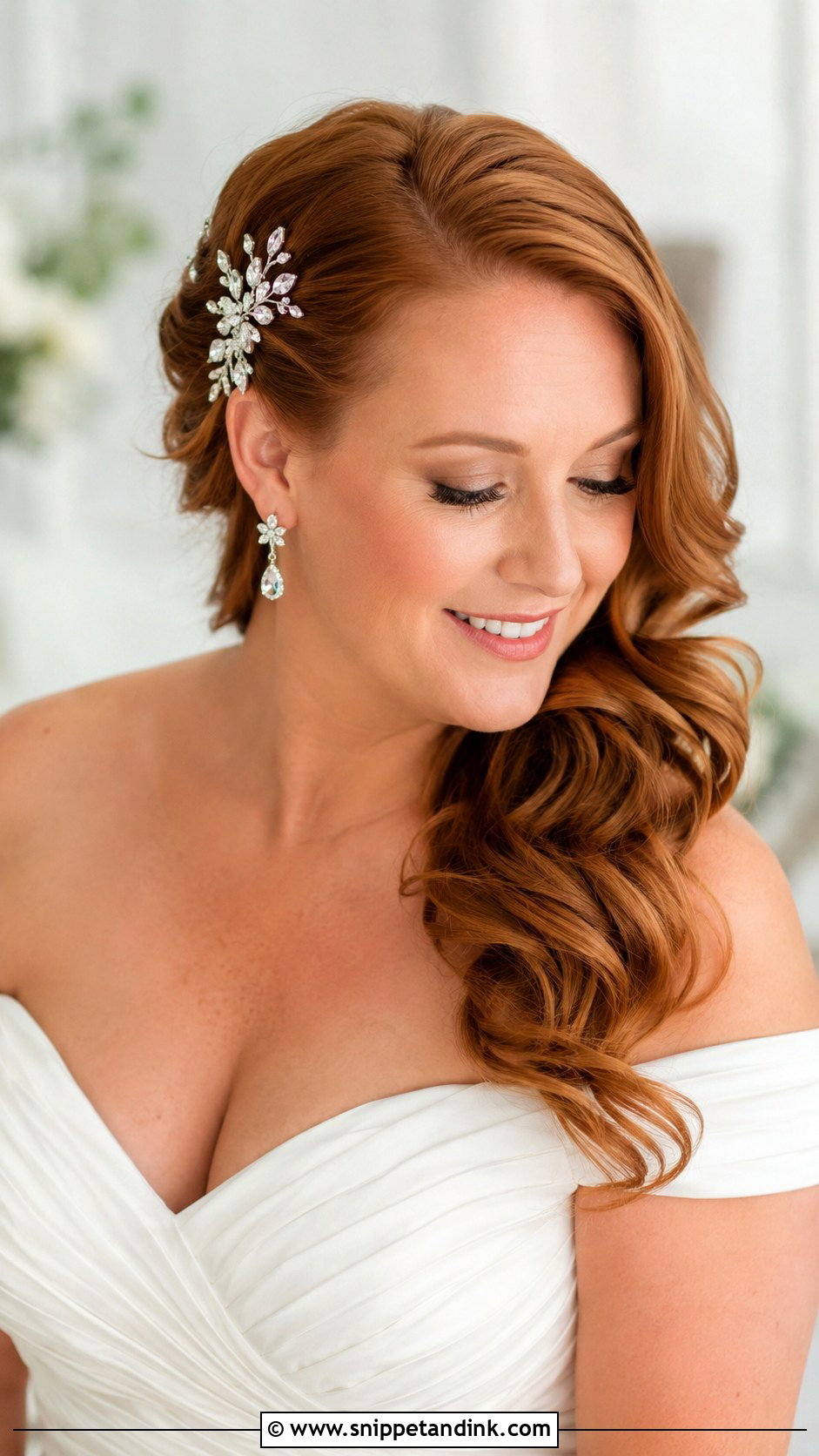 Side Swept Curls Wedding Hairstyle Tutorial - Snippet and Ink - 25 Wedding Hairstyles Tutorial