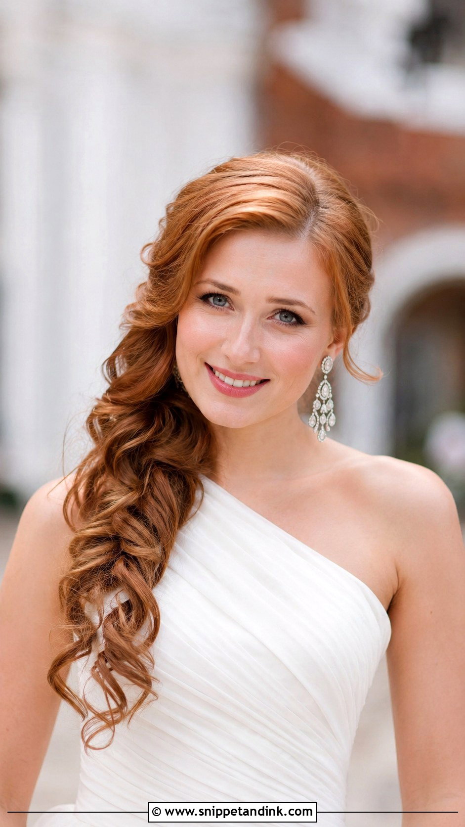 Side Swept Curls Wedding Style - Snippet and Ink - 25 Hair Looks for Wedding