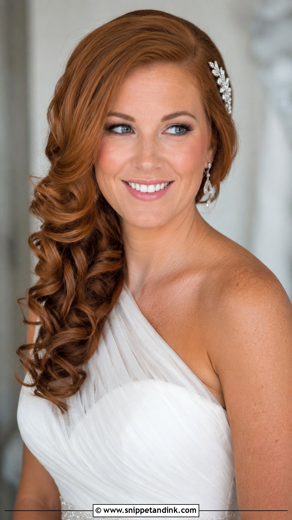 Side Swept Curls Wig - Snippet and Ink - 20 Wedding Wig Hairstyles