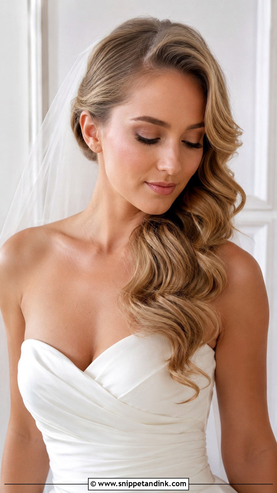 Side Swept Curls With Loose Waves - Snippet and Ink - 20 Side Curls Wedding Hair