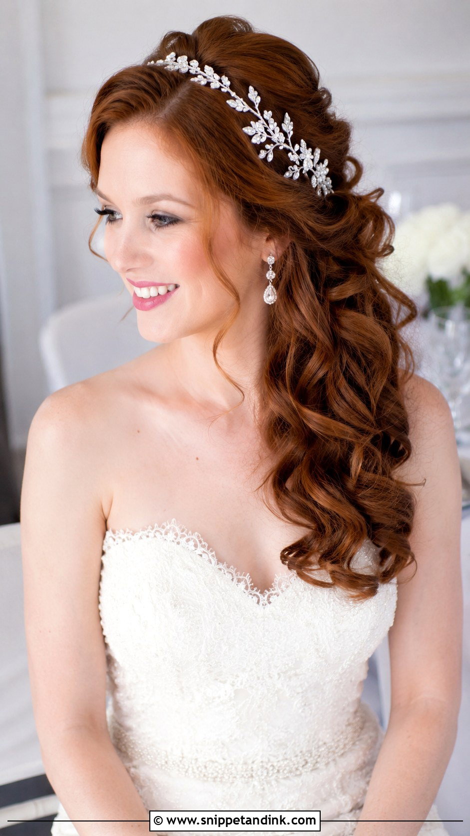 Side Swept Curls With Volume - Snippet and Ink - 20 One Side Up Wedding Hair Ideas