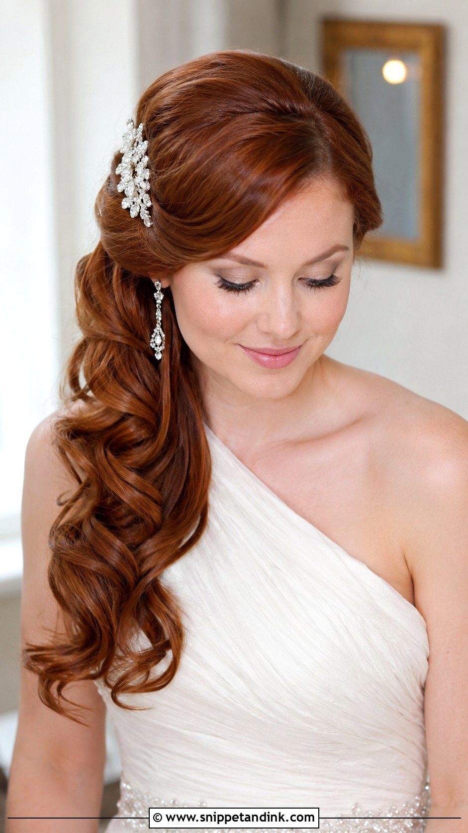 Side Swept Curls for Brides - Snippet and Ink - 25 Hairstyles for Brides