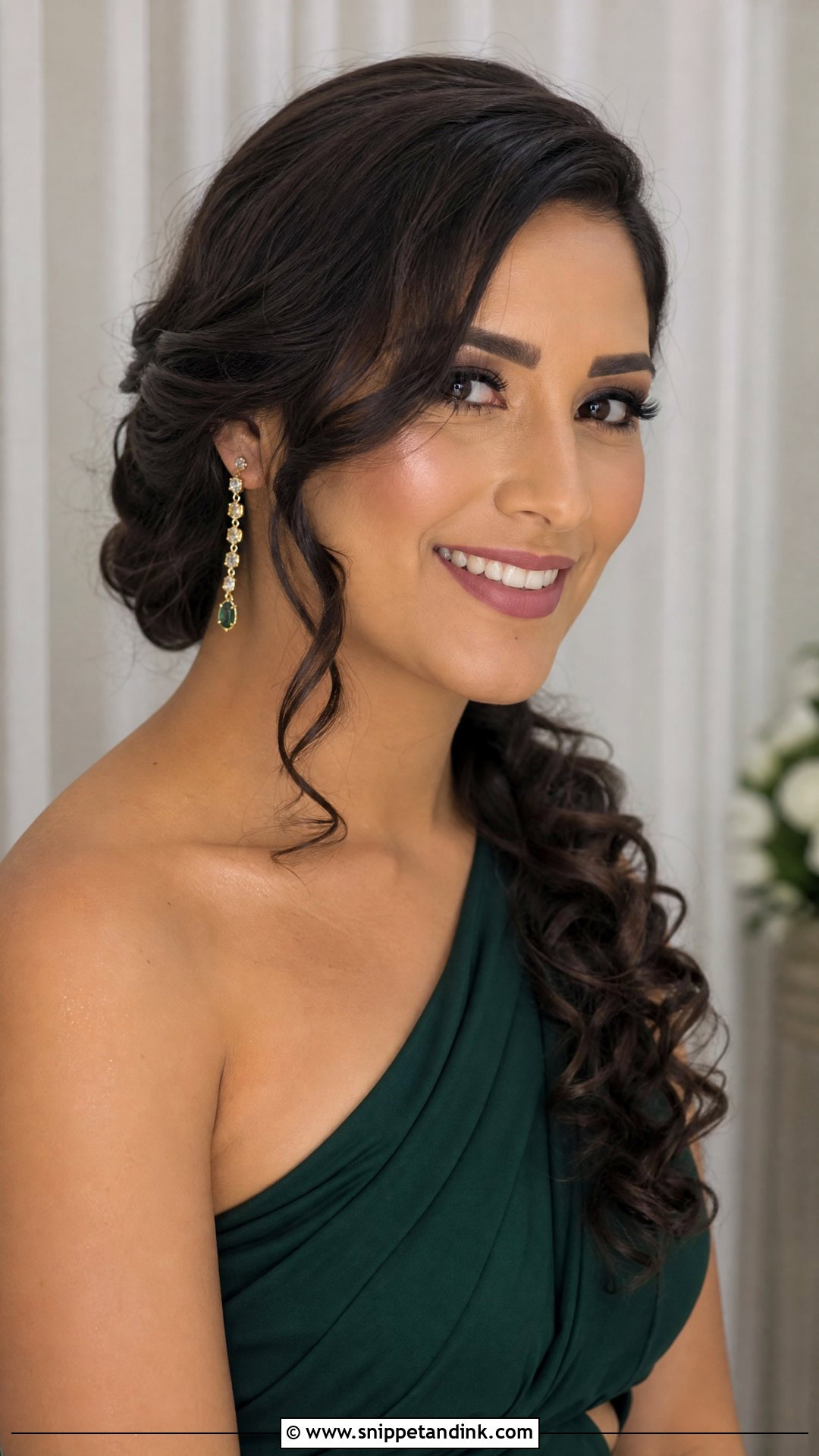 Side Swept Curls for Wedding - Snippet and Ink - 20 Hairstyles for Join Wedding
