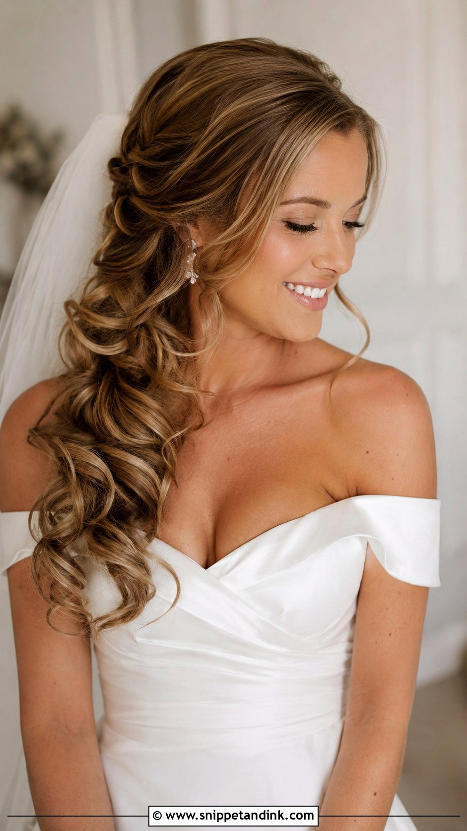 Side Swept Curls for Wedding - Snippet and Ink - 25 Hairstyles for Long Hair for Wedding