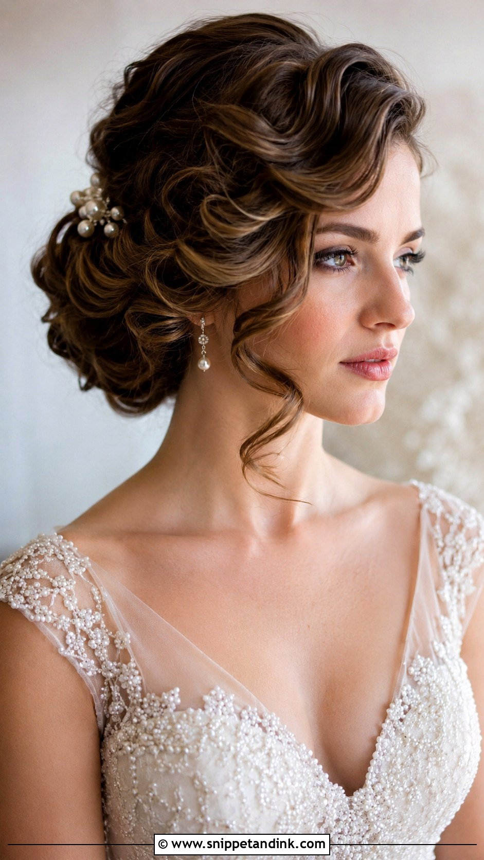 Side Swept Edwardian Curls - Snippet and Ink - 25 Side Swept Wedding Hair Ideas
