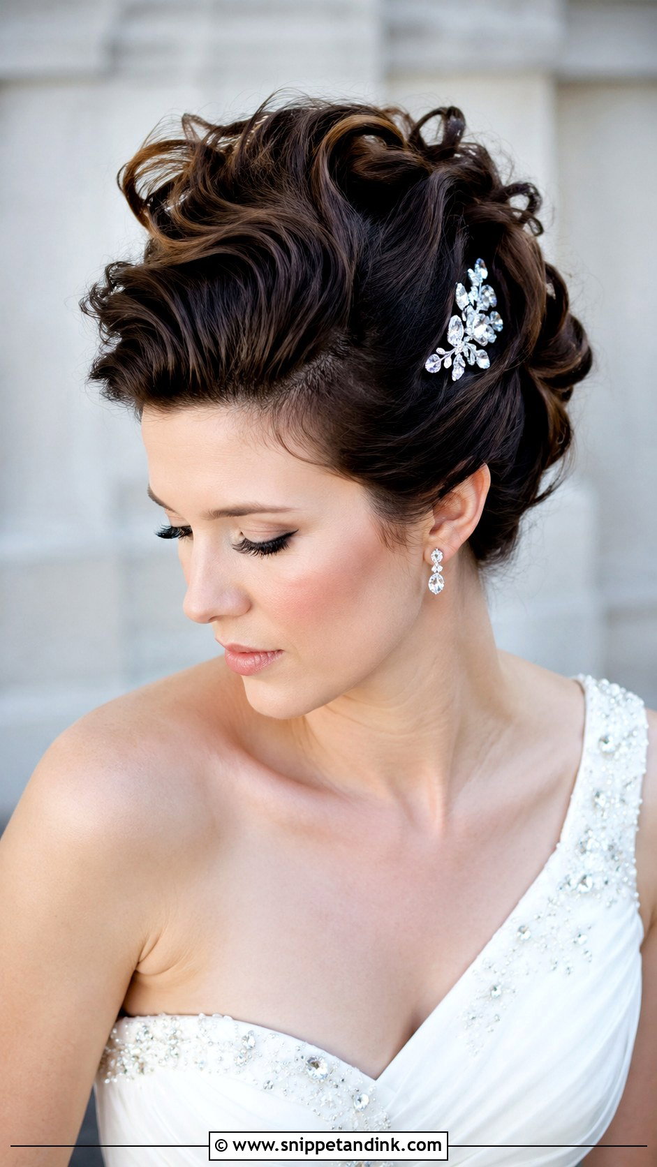 Side Swept Faux Hawk Updo - Snippet and Ink - 30 Side Wedding Hairstyles
