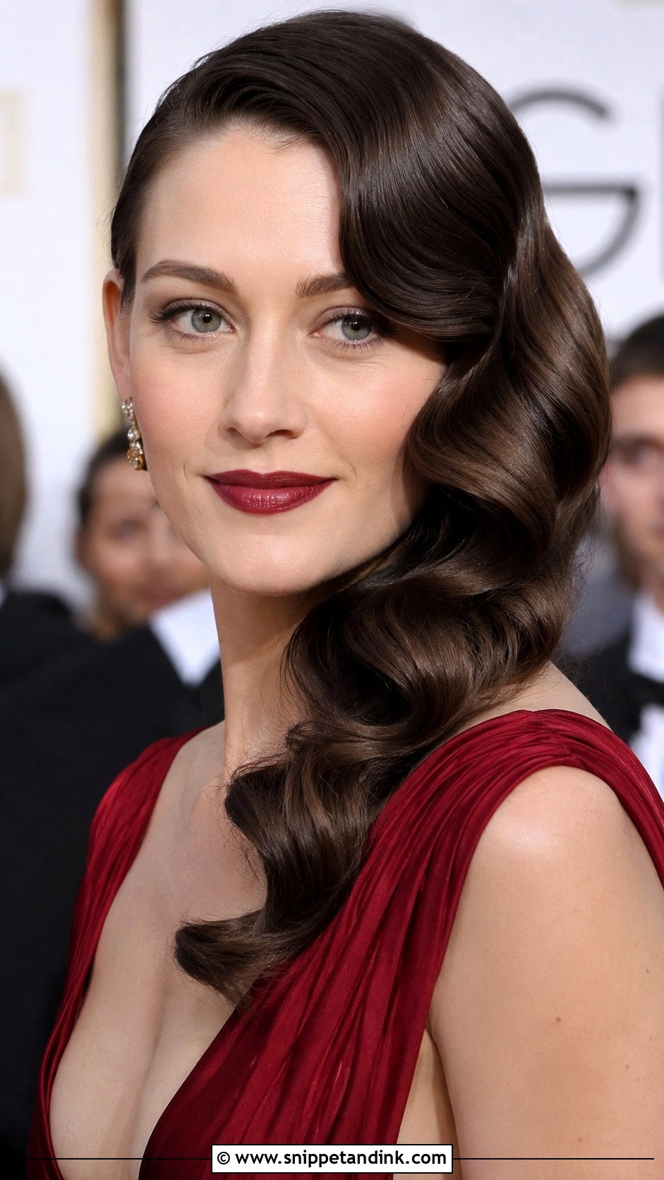 Side Swept Finger Waves - Snippet and Ink - 20 Short Hair Maid of Honor Hairstyles