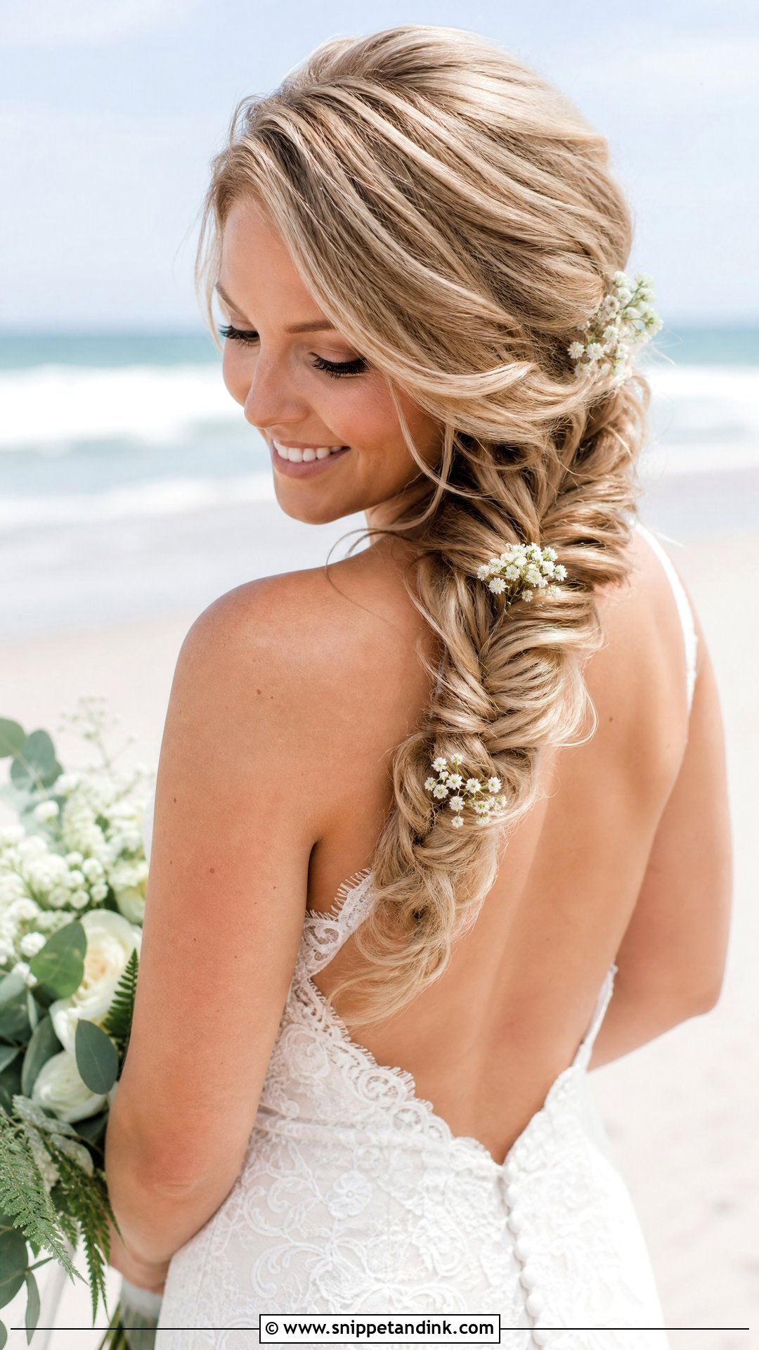 Side Swept Fishtail Braid - Snippet and Ink - 30 Bridal Braids