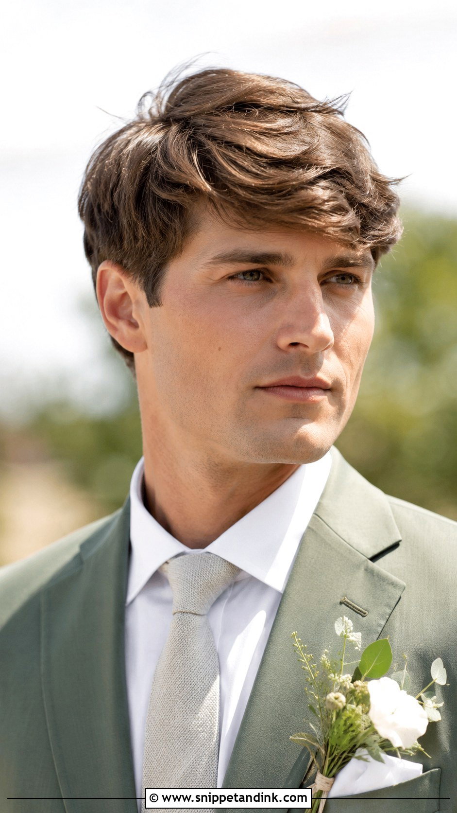 Side Swept Fringe - Snippet and Ink - 25 Wedding Hairstyles for Men