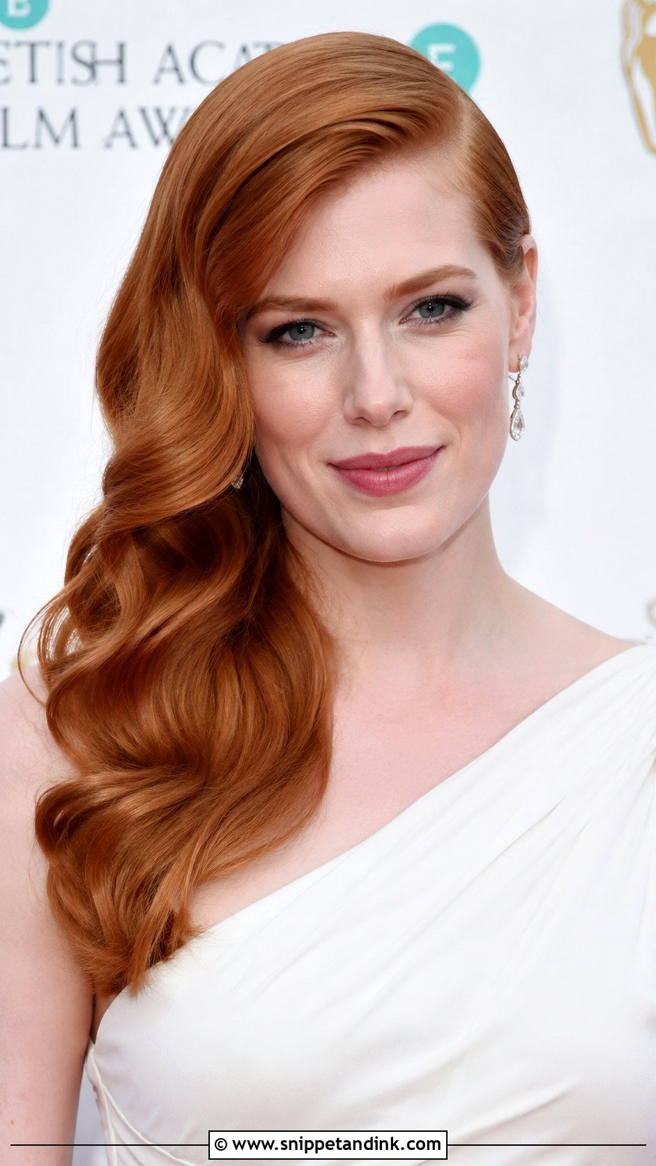 Side Swept Ginger Waves - Snippet and Ink - 25 Ginger Wedding Hair Ideas