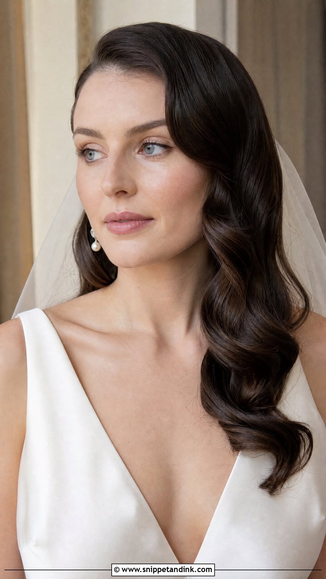 Side Swept Hollywood Waves - Snippet and Ink - 20 Wedding Siders Hairstyle Ideas