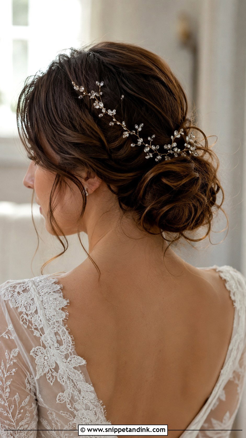 Side Swept Low Bun - Snippet and Ink - 20 One Side Up Wedding Hair Ideas