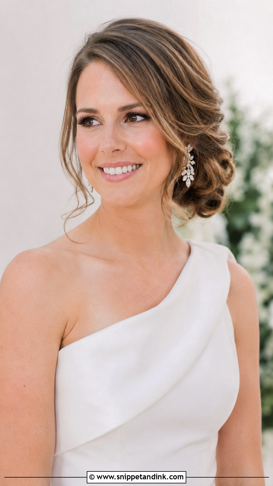 Side Swept Low Updo - Snippet and Ink - 25 Wedding Hair Updo Front View Ideas