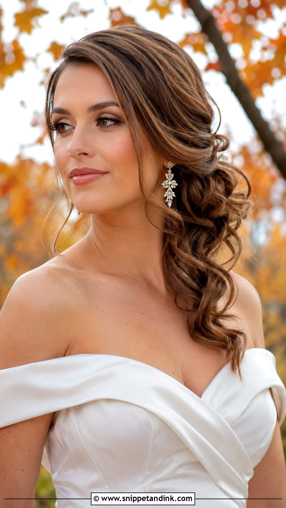 Side Swept Messy Bun - Snippet and Ink - 20 Bridal Messy Bun Hairstyles